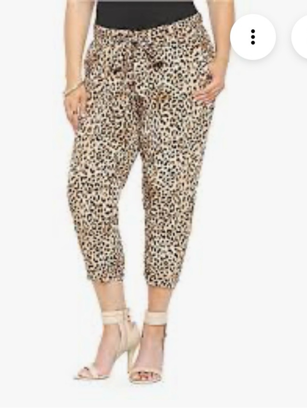 torrid Leopard Print Cropped Pants in Tan & Black